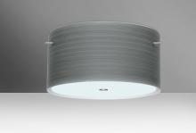 Besa Lighting 1KM-4008TN-LED-SN - Besa Ceiling Tamburo 16 Satin Nickel Titan 1x28W LED