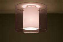 Besa Lighting 1KM-A00707-SN - Besa Ceiling Pahu 16 Satin Nickel Transparent Amethyst/Opal 1x150W Medium Base A21