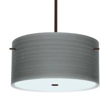 Besa Lighting 1KT-4008TN-BR - Besa Stem Pendant Tamburo 16 Bronze Titan 3x100W Medium Base