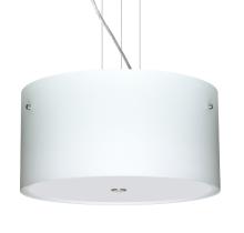 Besa Lighting 1KV-400807-LED-SN - Besa Tamburo 16 Pendant Opal Matte Satin Nickel 3x11W LED