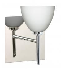 Besa Lighting 1SW-185807-CR-SQ - Besa Divi Wall With SQ Canopy 1SW Opal Matte Chrome 1x40W G9