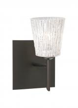 Besa Lighting 1SW-5125GL-BR-SQ - Besa Wall With SQ Canopy Nico 4 Bronze Glitter Stone 1x40W G9