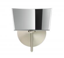 Besa Lighting 1SW-6773MR-SN - Besa Groove Wall 1SW Mirror-Frost Satin Nickel 1x40W G9