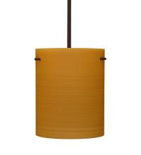 Besa Lighting 1TT-4006OK-BR - Besa Stem Pendant Tamburo 8 Bronze Oak 1x100W Medium Base