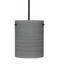 Besa Lighting 1TT-4006TN-BR - Besa Stem Pendant Tamburo 8 Bronze Titan 1x100W Medium Base