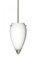 Besa Lighting 1TT-412506-LED-SN - Besa Juli LED Pendant Opal Glossy Satin Nickel 1x9W LED