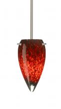 Besa Lighting 1TT-412541-SN - Besa Juli Stem Pendant Satin Nickel Garnet 1x100W Medium Base