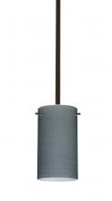 Besa Lighting 1TT-4404TN-HAL-BR - Besa Stem Stilo 7 Pendant Bronze Titan 1x40W G9