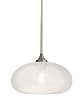 Besa Lighting 1TT-BANAFR-EDIL-SN - Besa Stem Pendant Bana Satin Nickel Frost 1x4W LED Filament