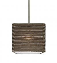 Besa Lighting 1TT-KIRK12-LED-SN - Besa, Kirk 12 Stem Pendant, Satin Nickel Finish, 1x9W LED