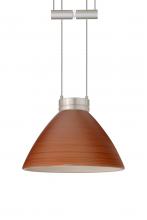 Besa Lighting 1XA-1743CH-SN - Besa Pendant Domi Satin Nickel Cherry 1x50W Halogen