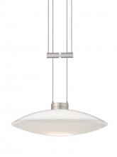 Besa Lighting 1XA-629406-SN - Besa Pendant Spazio Satin Nickel Opal Glossy 1x50W Halogen