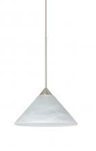  1XC-117652-SN - Besa Pendant Kona Satin Nickel Marble 1x50W Halogen