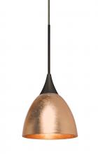 Besa Lighting 1XC-1758CF-LED-BR - Besa Divi Pendant, Copper Foil, Bronze, 1x9W LED