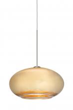 Besa Lighting 1XC-2492GF-LED-SN - Besa Pendant Brio 7 Satin Nickel Gold Foil 1x6W LED