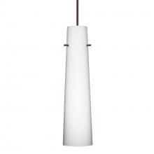  1XC-567407-BR-277 - Besa Camino Pendant Bronze Opal Matte 1x50W Halogen, 277V