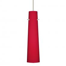 Besa Lighting 1XC-5674RM-SN-277 - Besa Camino Pendant Satin Nickel Ruby Matte 1x50W Halogen, 277V