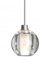 Besa Lighting 1XC-BOCA5BB-LED-SN - Besa, Boca 5 Cord Pendant, Clear Bubble, Satin Nickel Finish, 1x3W LED