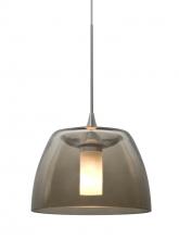 Besa Lighting 1XC-SPURSM-LED-SN - Besa Spur Cord Pendant, Smoke, Satin Nickel Finish, 1x3W LED