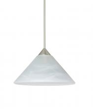  1XT-117652-SN - Besa Pendant Kona Satin Nickel Marble 1x50W Halogen