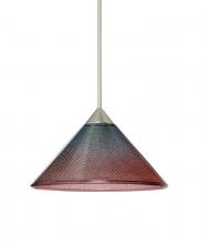  1XT-117691-SN - Besa Pendant Kona Satin Nickel Bi-Color 1x50W Halogen