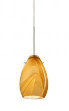 Besa Lighting 1XT-1713HN-SN - Besa Pendant Pera 6 Satin Nickel Honey 1x50W Halogen