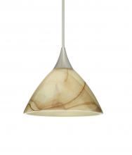 Besa Lighting 1XT-174383-SN - Besa Pendant Domi Satin Nickel Mocha 1x50W Halogen