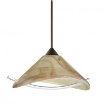  1XT-181305-BR - Besa Pendant Hoppi Bronze Mocha/Clear 1x50W Halogen