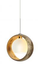 Besa Lighting 1XT-4293GG-SN - Besa Pendant Pogo Satin Nickel Gold/Inner Gold 1x35W Halogen