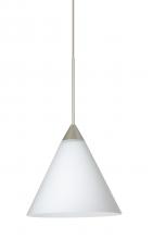  1XT-512107-SN - Besa Pendant Kani Satin Nickel Opal Matte 1x50W Halogen