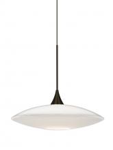 Besa Lighting 1XT-629406-LED-BR - Besa Pendant Spazio Bronze Opal Glossy 1x5W LED