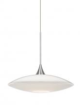  1XT-629406-SN - Besa Pendant Spazio Satin Nickel Opal Glossy 1x50W Halogen