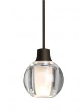 Besa Lighting 1XT-BOCA3CL-BR - Besa, Boca 3 Cord Pendant, Clear, Bronze Finish, 1x35W Halogen