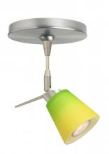  1SP-5042GY-SN - Besa Spotlight Canto 3 Satin Nickel Bicolor Green/Yellow 1x35W Halogen Mr11