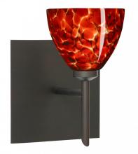 Besa Lighting 1SW-185841-BR-SQ - Besa Divi Wall With Sq Canopy 1SW Garnet Bronze 1x40W G9