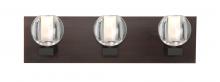 Besa Lighting 3WF-BOCACL-LED-BR - Besa, Boca Vanity, Clear, Bronze Finish, 3x5W LED