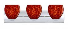 Besa Lighting 3WZ-412241-LED-CR - Besa Wall Bolla Chrome Garnet 3x9W LED