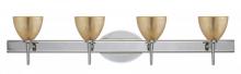 Besa Lighting 4SW-1758GF-CR - Besa Divi Wall 4SW Gold Foil Chrome 4x40W G9