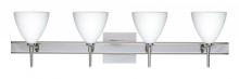 Besa Lighting 4SW-177907-CR-SQ - Besa Wall With SQ Canopy Mia Chrome Opal Matte 4x40W G9