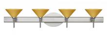 Besa Lighting 4SW-282490-SN - Besa Wall Kona Satin Nickel Mango Starpoint 4x40W G9