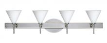 Besa Lighting 4SW-512107-CR - Besa Wall Kani Chrome Opal Matte 4x40W G9