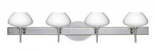 Besa Lighting 4SW-541007-LED-CR - Besa Wall Peri Chrome Opal Matte 4x5W LED