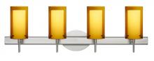 Besa Lighting 4SW-G44007-SN - Besa Pahu 4 Wall 4SW Transparent Armagnac/Opal Satin Nickel 4x40W G9