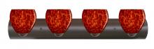 Besa Lighting 4WZ-412241-LED-BR - Besa Wall Bolla Bronze Garnet 4x9W LED