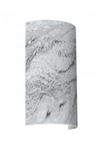 Besa Lighting 7042MG-WH - Besa Wall Tamburo White Marble Grigio 1x75W Medium Base