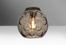 Besa Lighting BOMBAYSMC-EDIL-BR - Besa, Bombay Ceiling, Smoke, Bronze Finish, 1x9W LED Filament