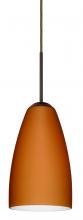 Besa Lighting J-151180-LED-BR - Besa Riva 9 LED Pendant J Amber Matte Bronze 1x9W LED