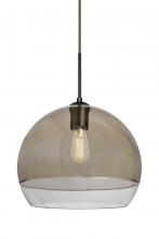 Besa Lighting J-ALLY12SM-EDIL-BR - Besa, Ally 12 Cord Pendant For Multiport Canopy, Smoke/Clear, Bronze Finish, 1x5W LED