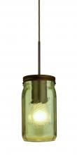 Besa Lighting J-MILO4GR-BR - Besa Pendant For Multiport Canopy Milo 4 Bronze Green 1x40W Medium Base A15