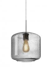 Besa Lighting J-NILES10CL-EDIL-SN - Besa Niles 10 Pendant For Multiport Canopy, Clear Bubble, Satin Nickel Finish, 1x4W L